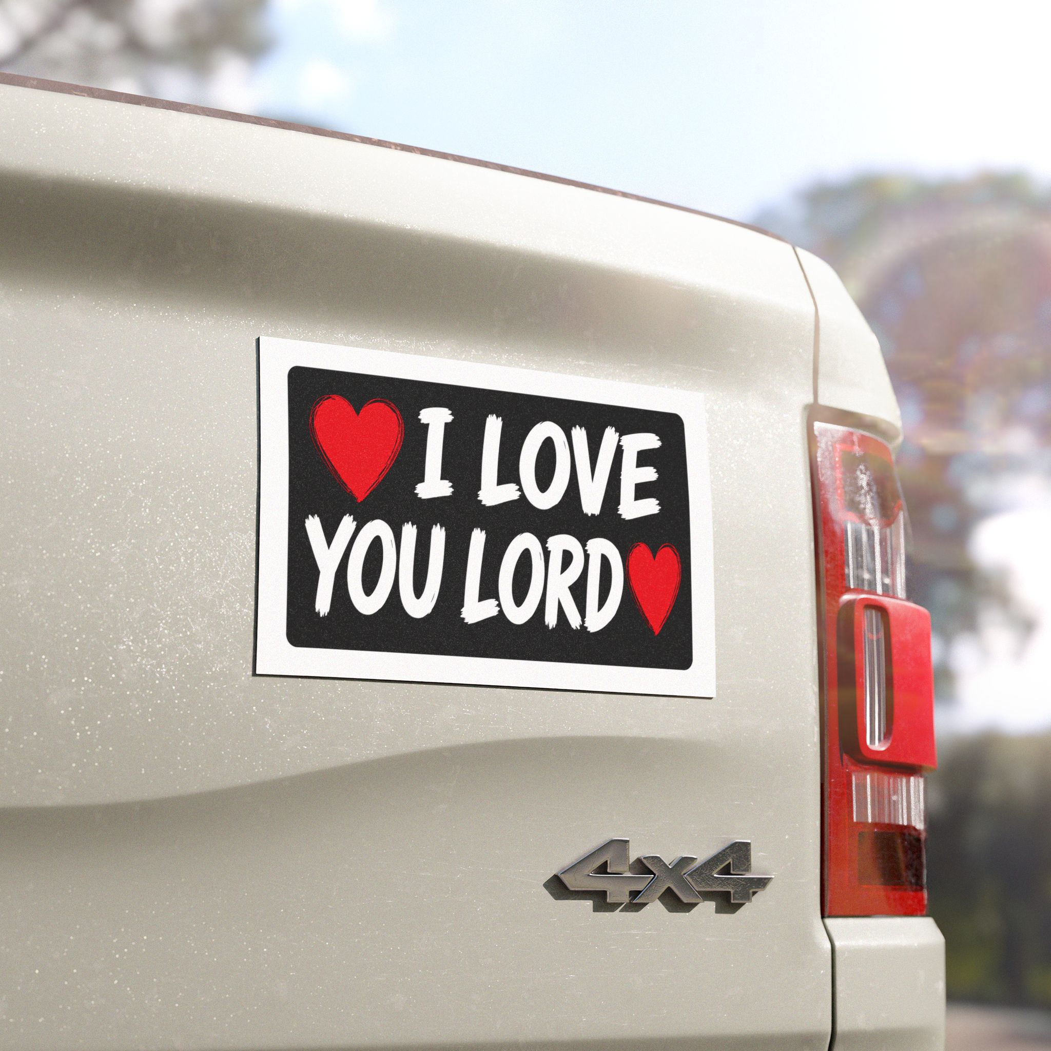 A-1(f) Car Magnet — "I Love You Lord" Religious Heart Decal - Image 4