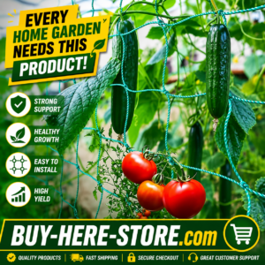 A-1(K) Heavy-Duty Garden Climbing Trellis Net for Tomatoes, Cucumbers & Vegetables