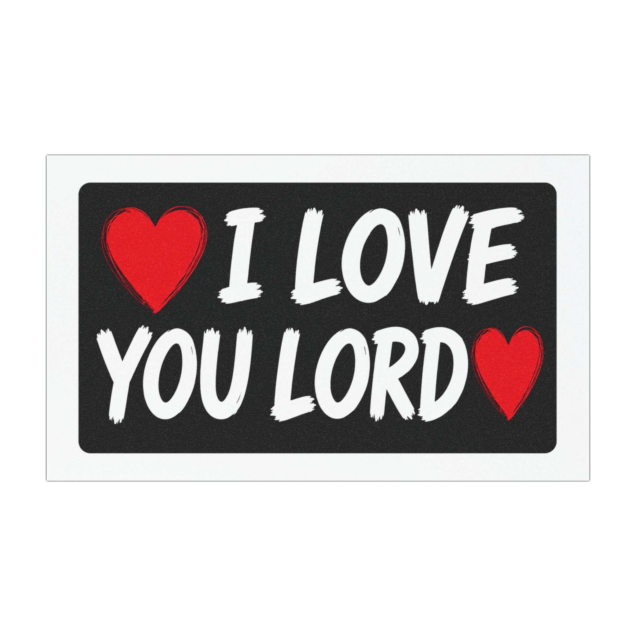 A-1(f) Car Magnet — "I Love You Lord" Religious Heart Decal