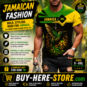B-1(j) IslandSpirit Jamaica Hummingbird Graphic T-Shirt