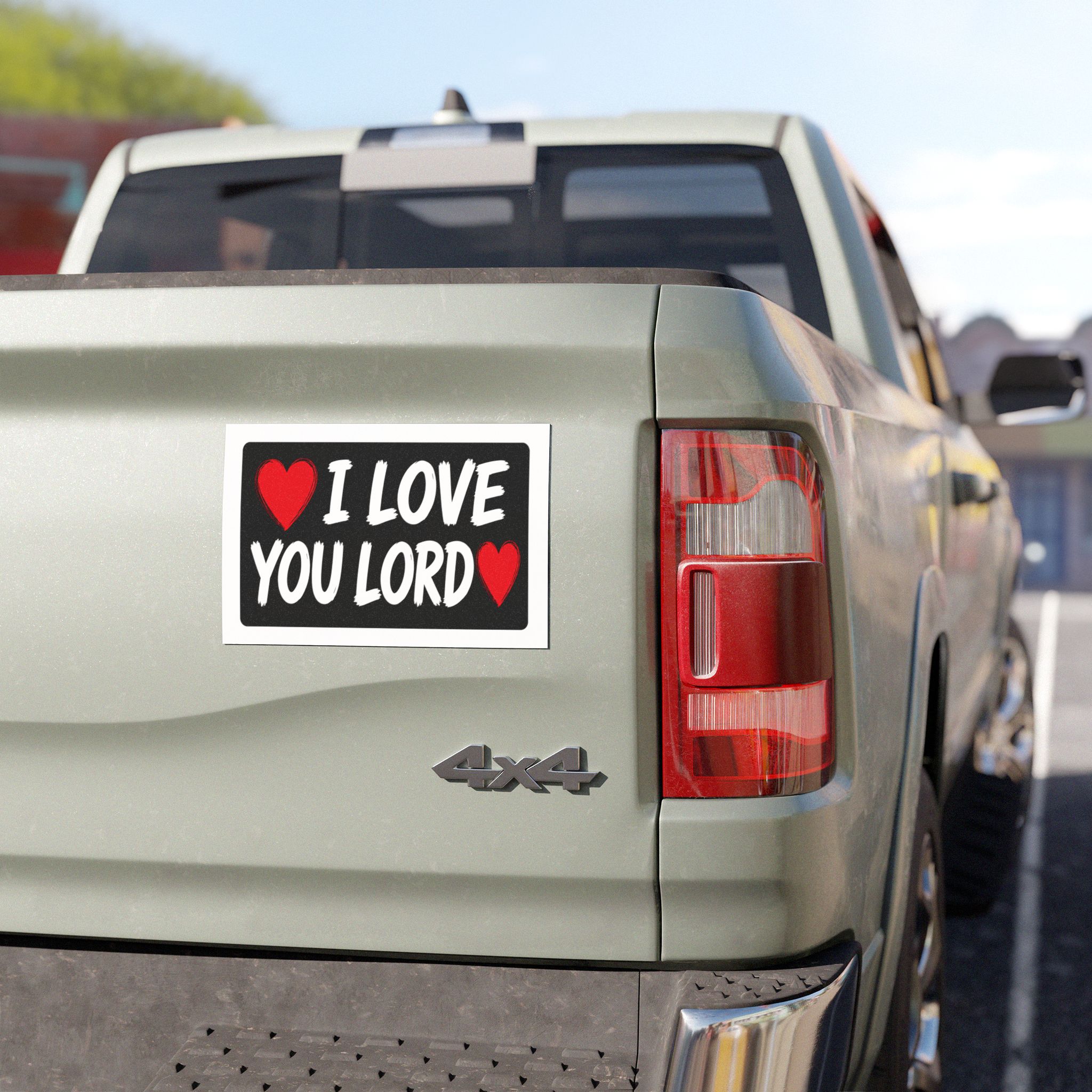 A-1(f) Car Magnet — "I Love You Lord" Religious Heart Decal - Image 3