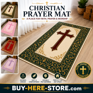 A - 1(A)  🙏✝️ Christian Cross ( Prayer Mat ) – Soft Faith & Worship Mat for Home Prayer
